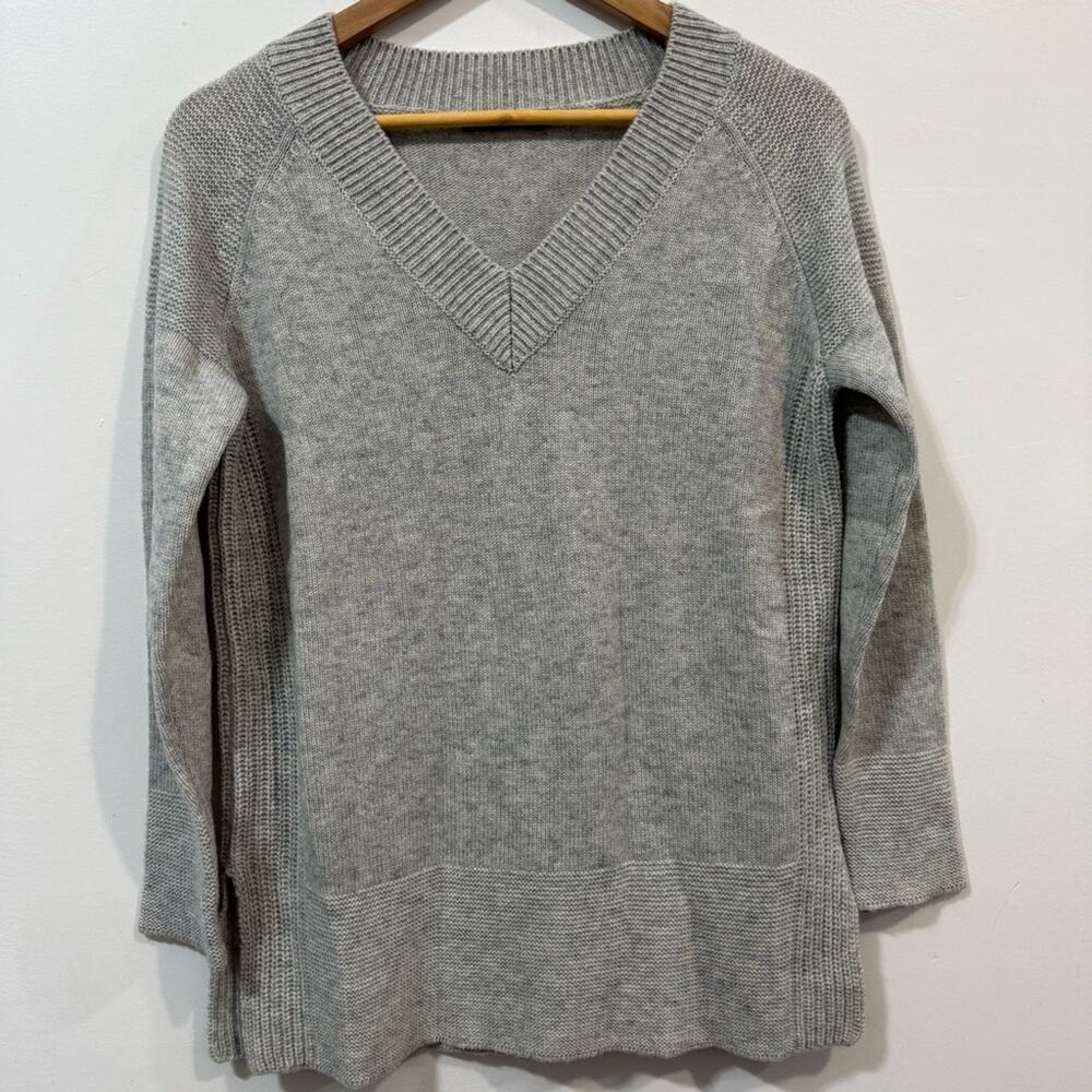 Claudia Nichole Wool Cashmere Blend Long Sleeve V-neck Winter Sweater Size XS